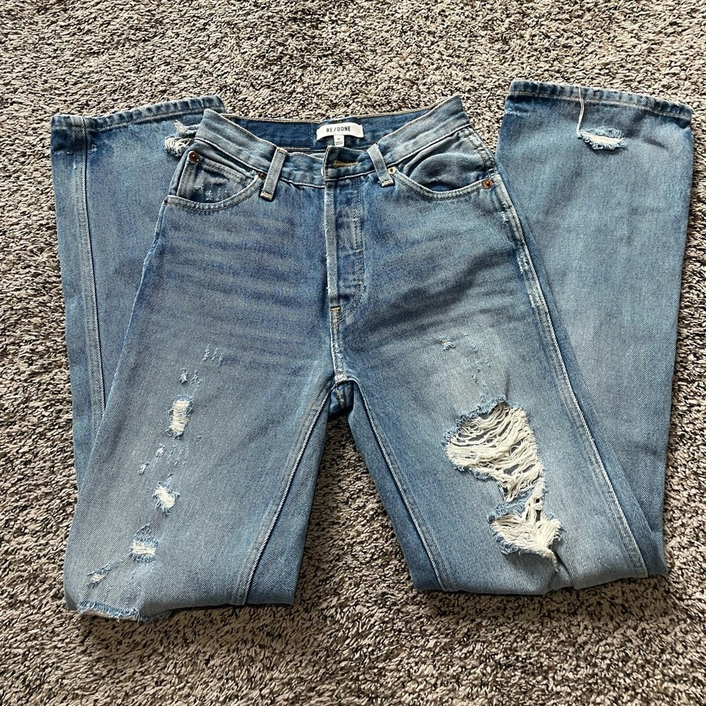 Re/done high rise loose distressed size 24